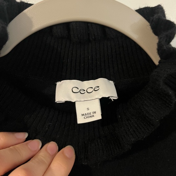 CeCe Ruffle Mock Neck Sweater -small - Picture 5 of 7